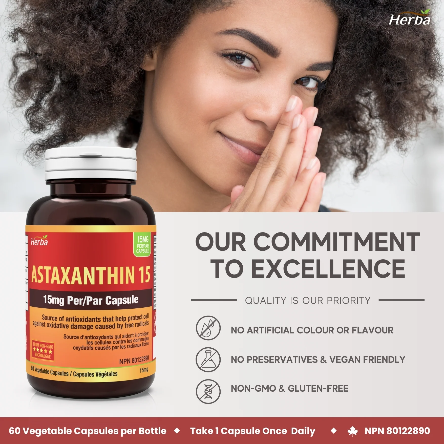 Astaxanthin Supplement 15mg – 60 Vegetable Capsules | Made in Canada - Image 7