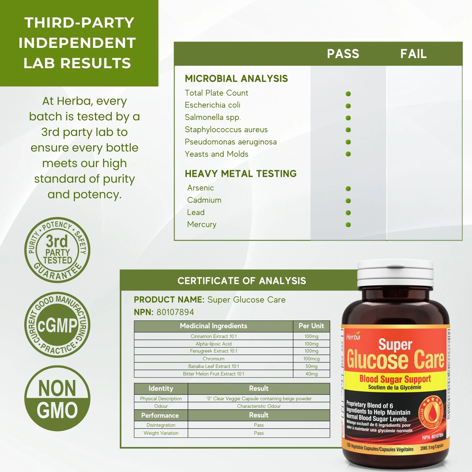 Glucose Care - 120 Capsules | Blood Sugar Support with 6 Ingredients - Image 9