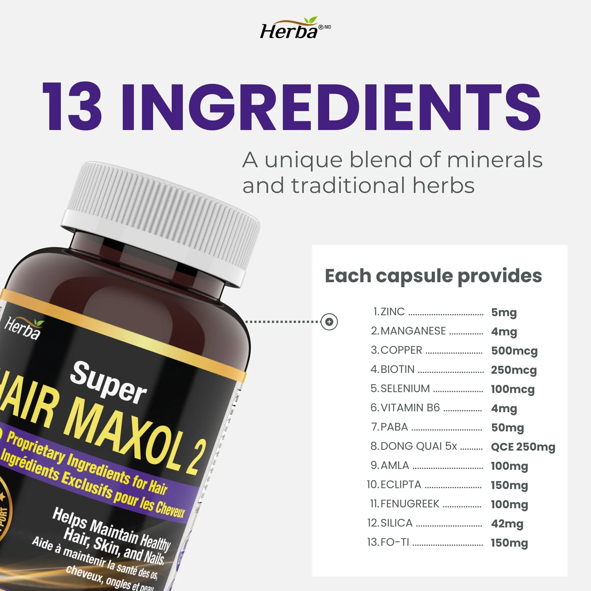 Hair Maxol 2 Hair Growth Vitamins with Biotin for Hair Growth for Men and Women - Image 5