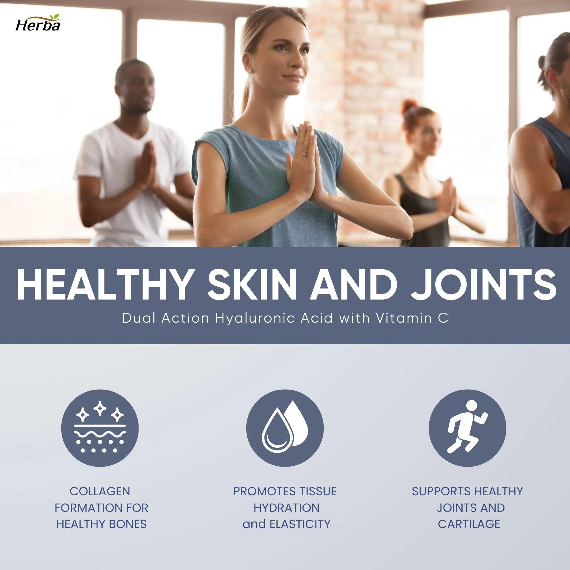 Hyaluronic Acid Supplement 200mg with Vitamin C - 100 Vegetable Capsules - Image 6