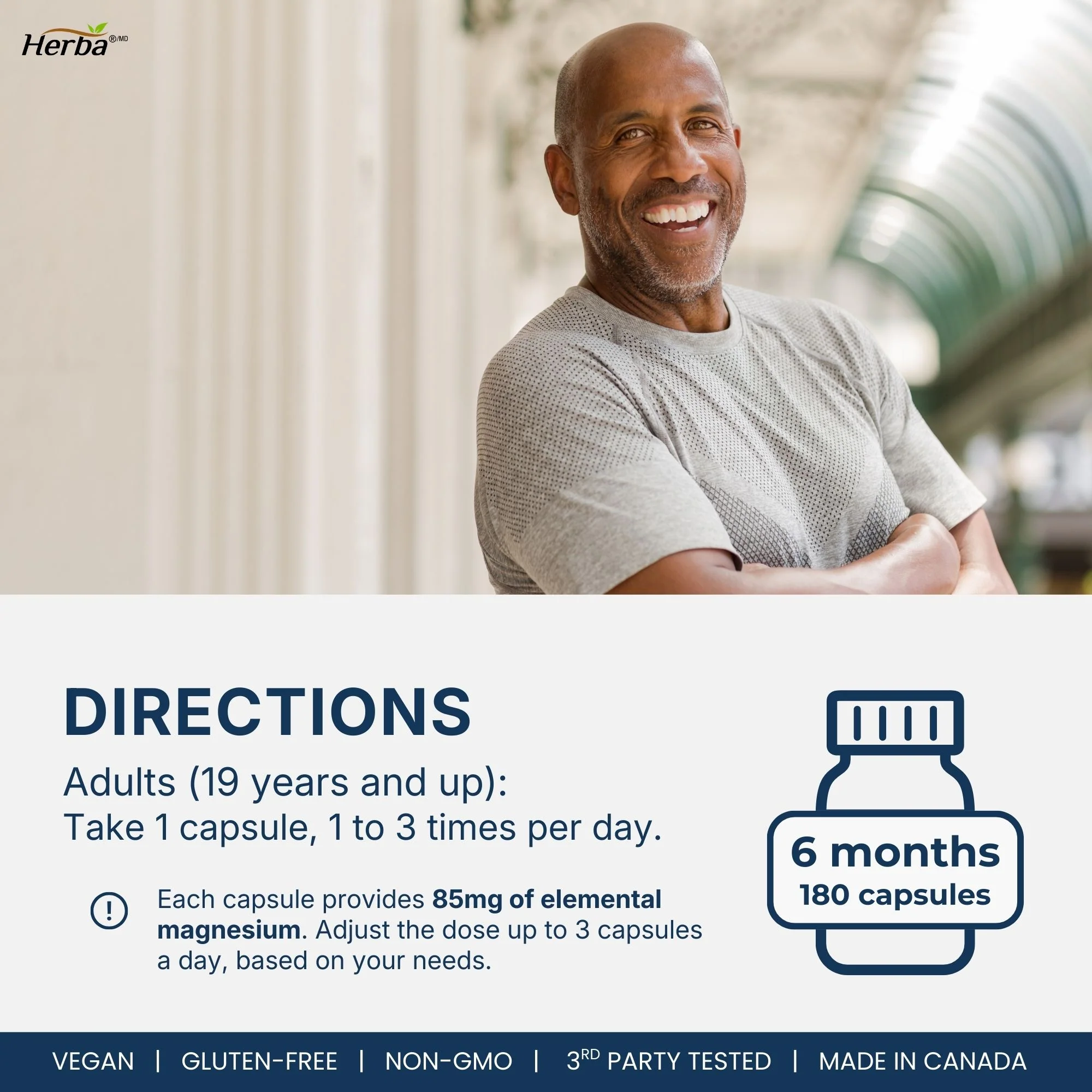 Magnesium Complex 10 in 1 – 180 Capsules | Magnesium Oxide Free | Made in Canada - Image 7