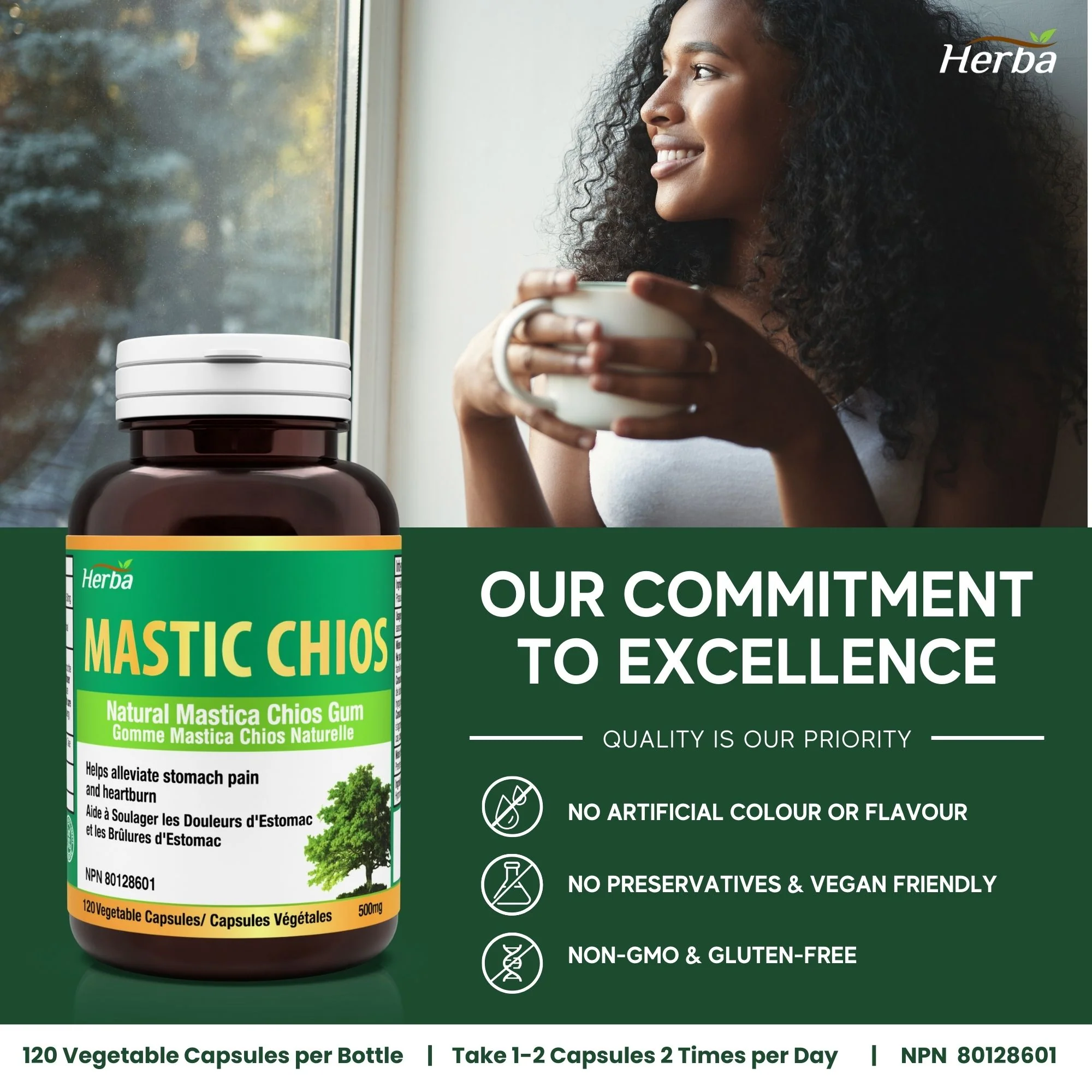 Mastic Gum 500mg - 120 Capsules | Made in Canada - Image 7