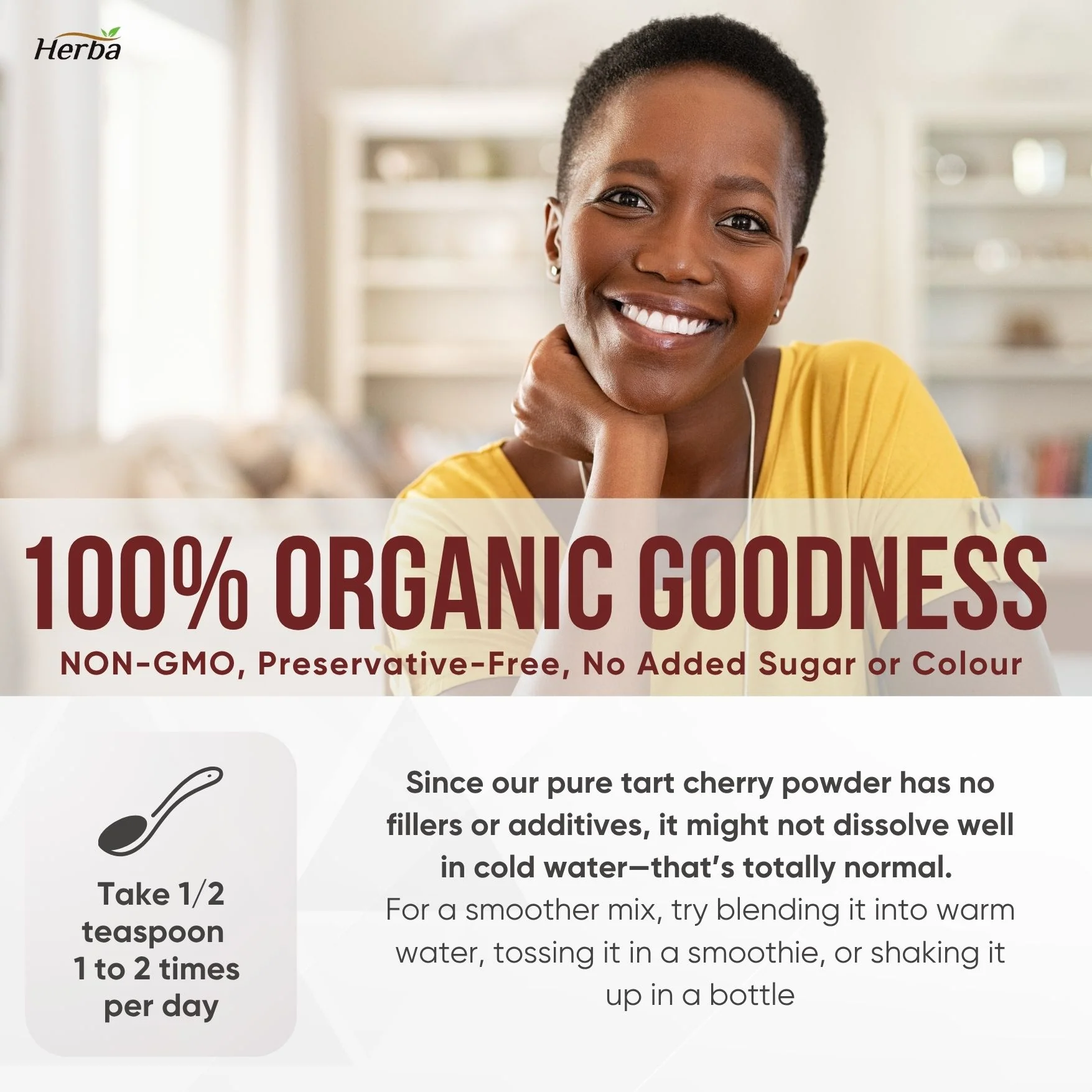 Montmorency Tart Cherry Powder – 150g | 100% Organic | Made in Canada - Image 4