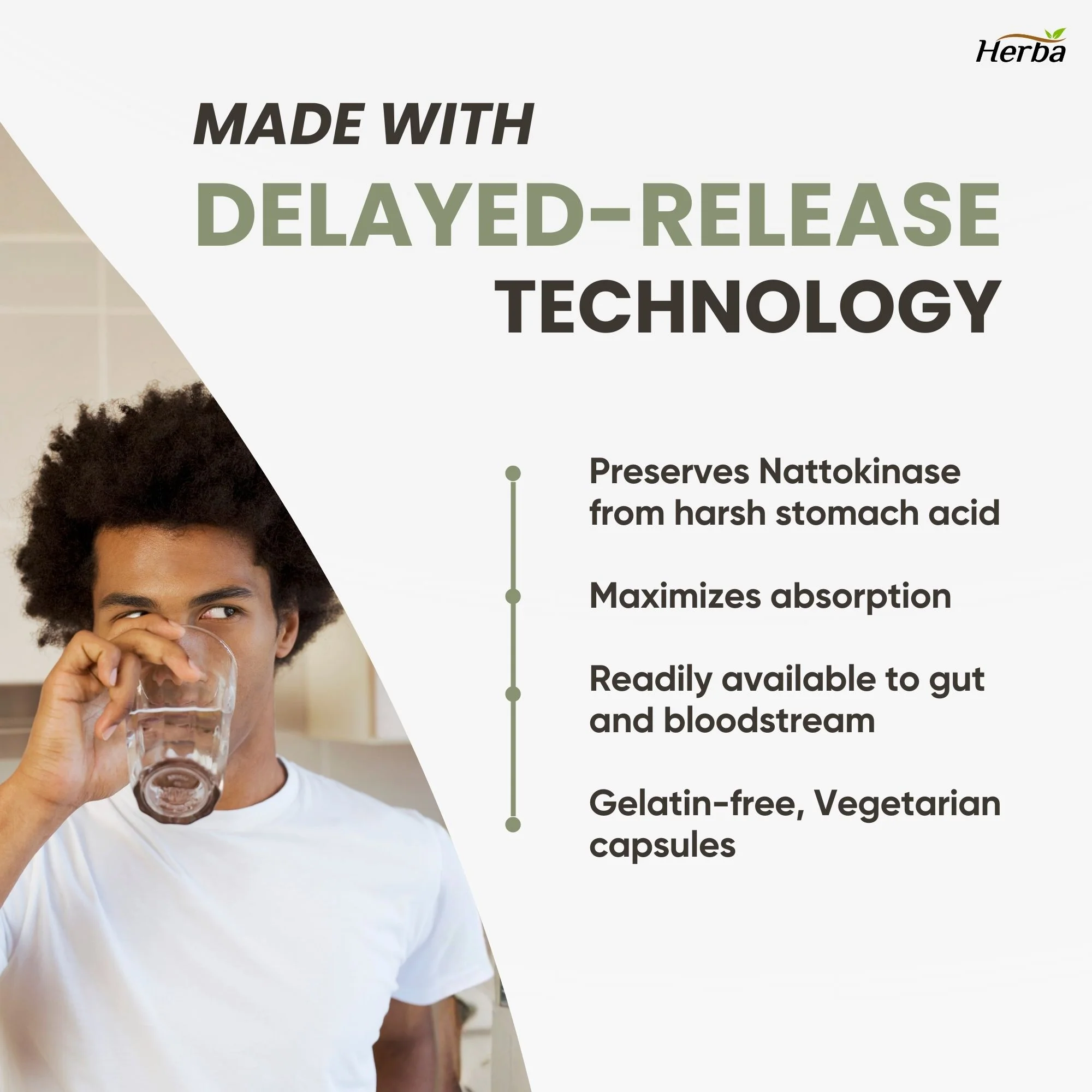 Nattokinase Supplement 2000 FU – 100mg, 120 Delayed Release Capsules - Image 4