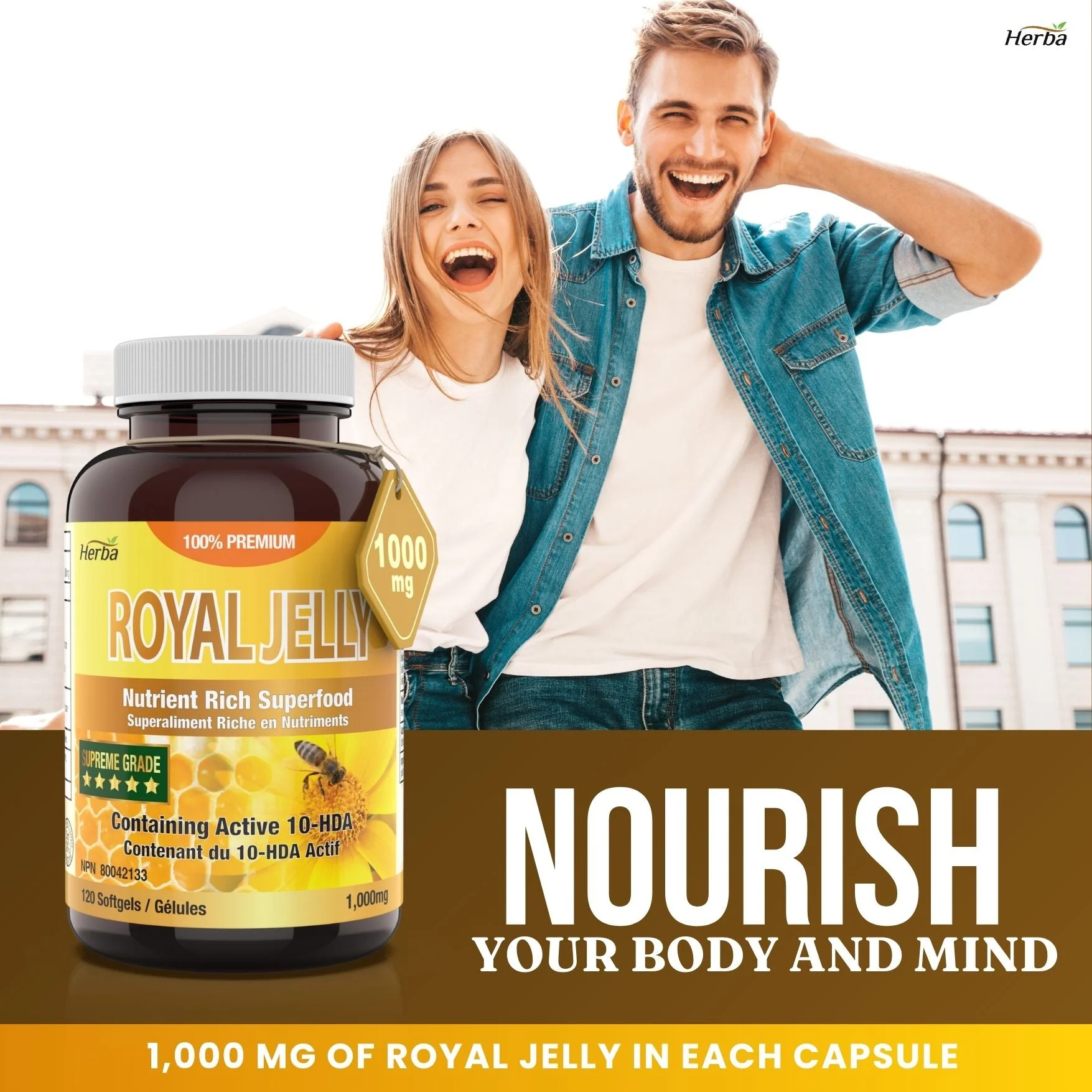 Royal Jelly Capsules 1000mg - 120 Softgels | Made in Canada - Image 6
