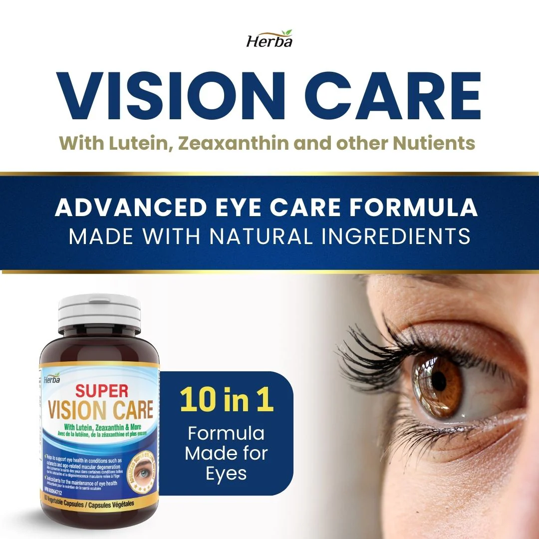 Vision Care Eye Vitamins with Lutein and Zeaxanthin Supplement – 60 Capsules - Image 9